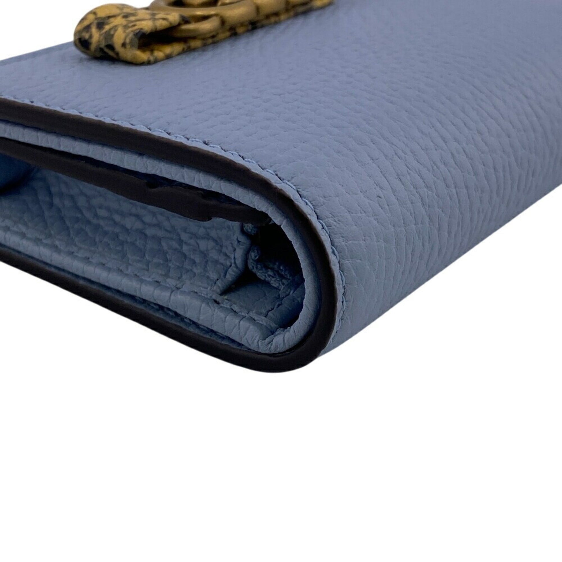 Gucci Interlocking G, Blue, Leather, wallet