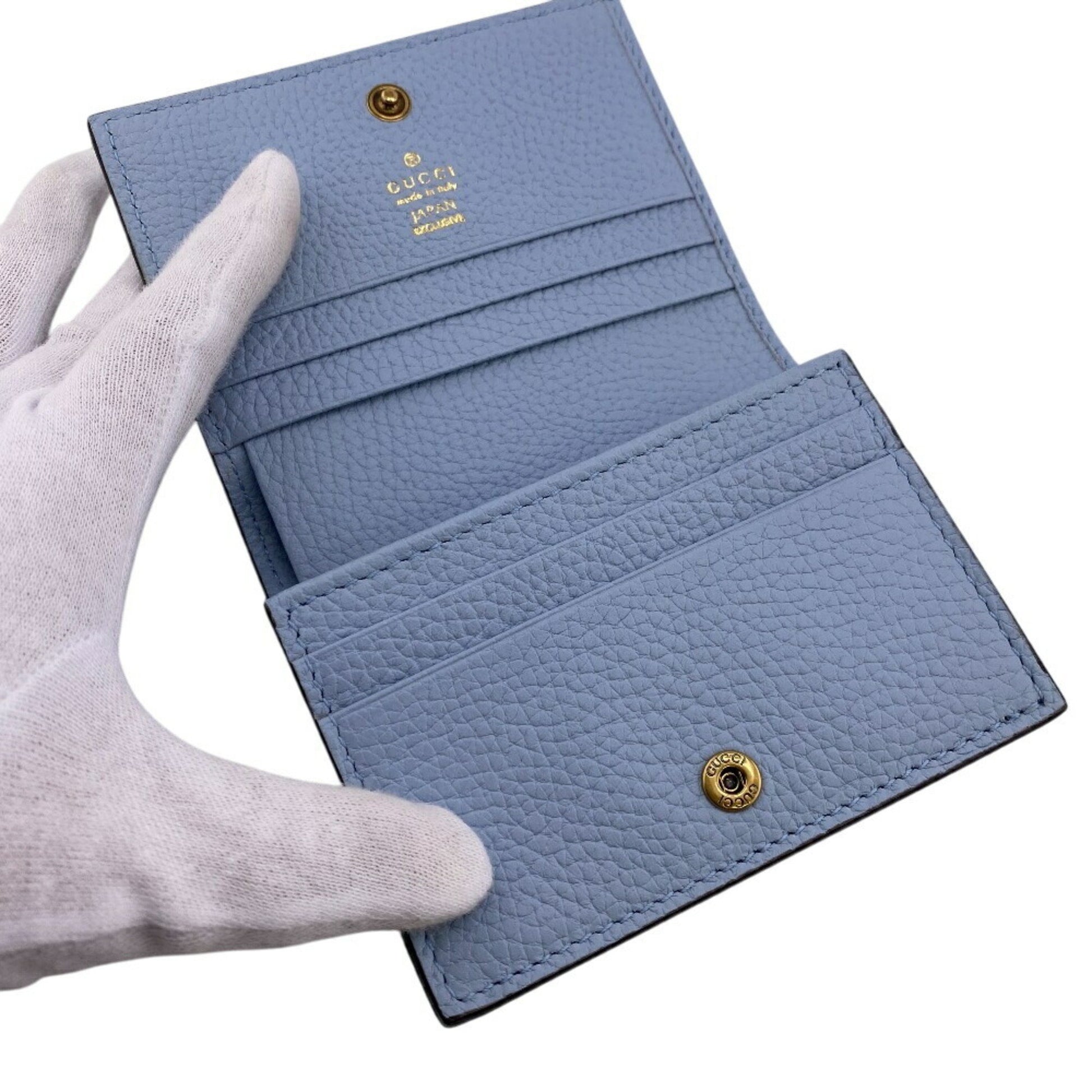 Gucci Interlocking G, Blue, Leather, wallet