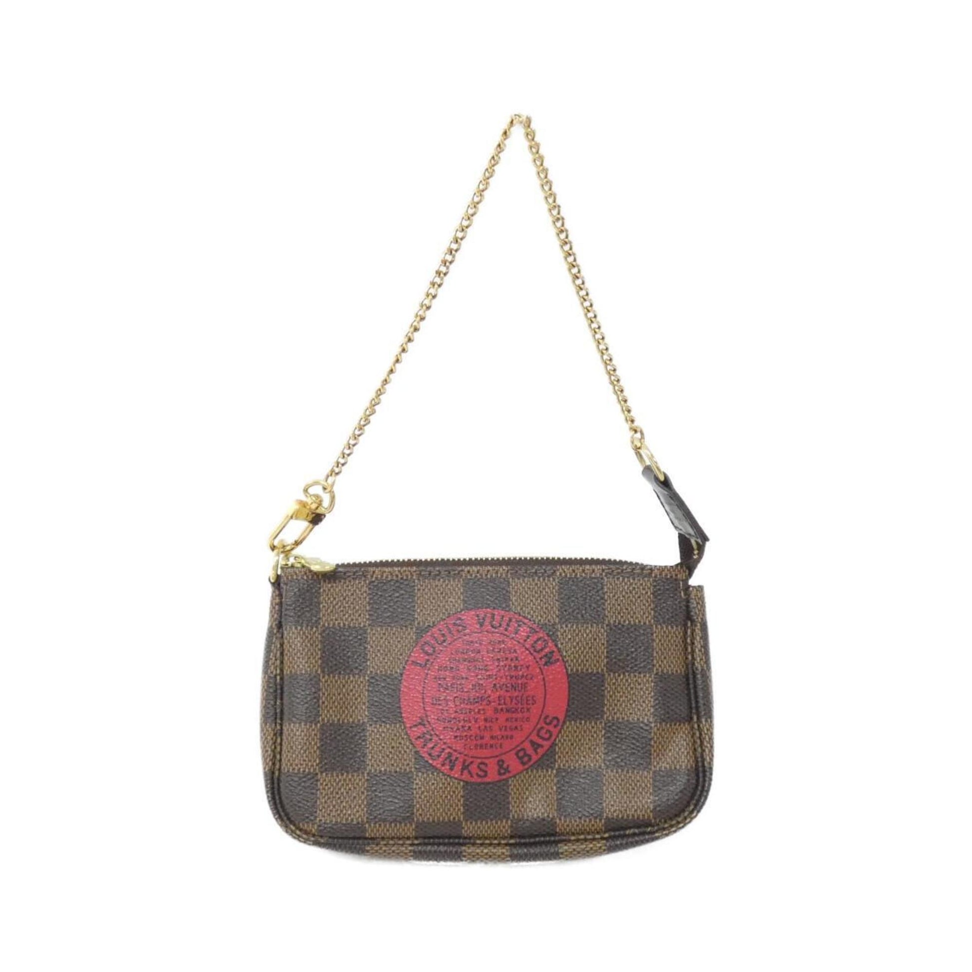 Louis Vuitton Mini Pochette Accessoires, Brown, Canvas, clutch