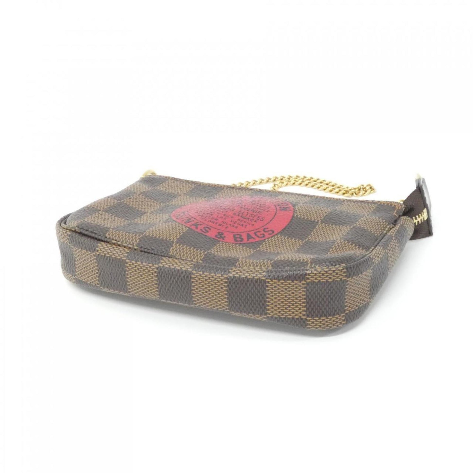 Louis Vuitton Mini Pochette Accessoires, Brown, Canvas, clutch