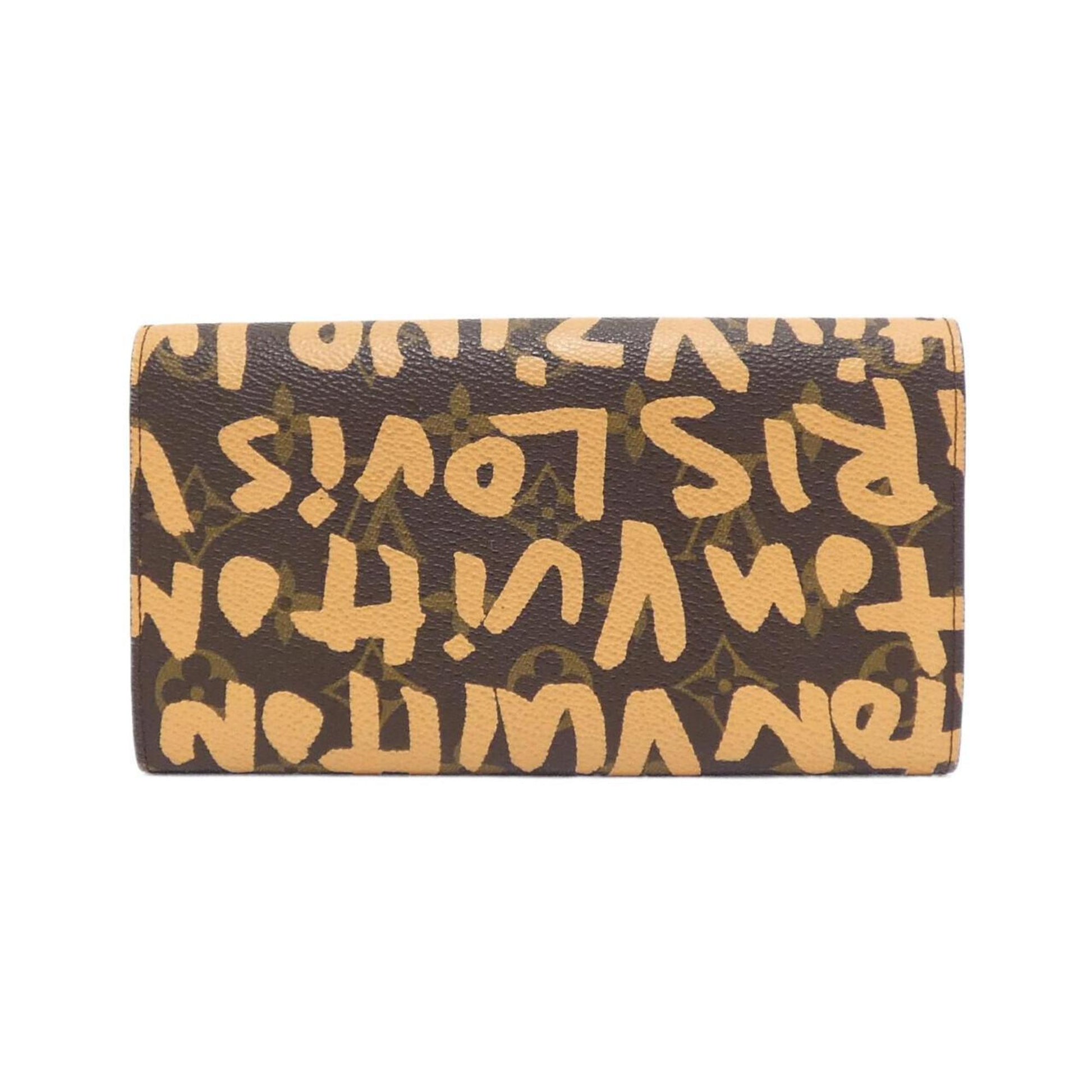 Louis Vuitton Porte Monnaie Credit, Brown, Canvas, wallet