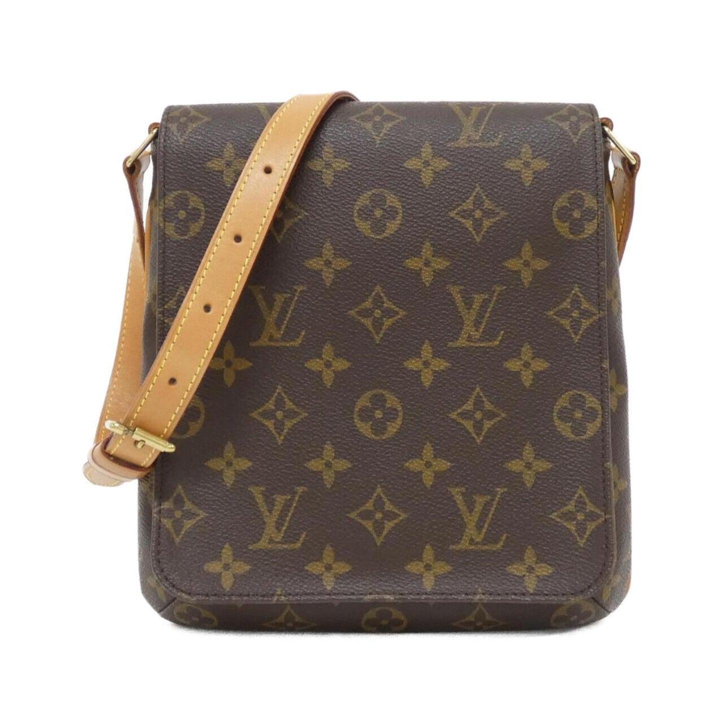 Louis Vuitton Musette Salsa, Brown, Canvas, shoulder