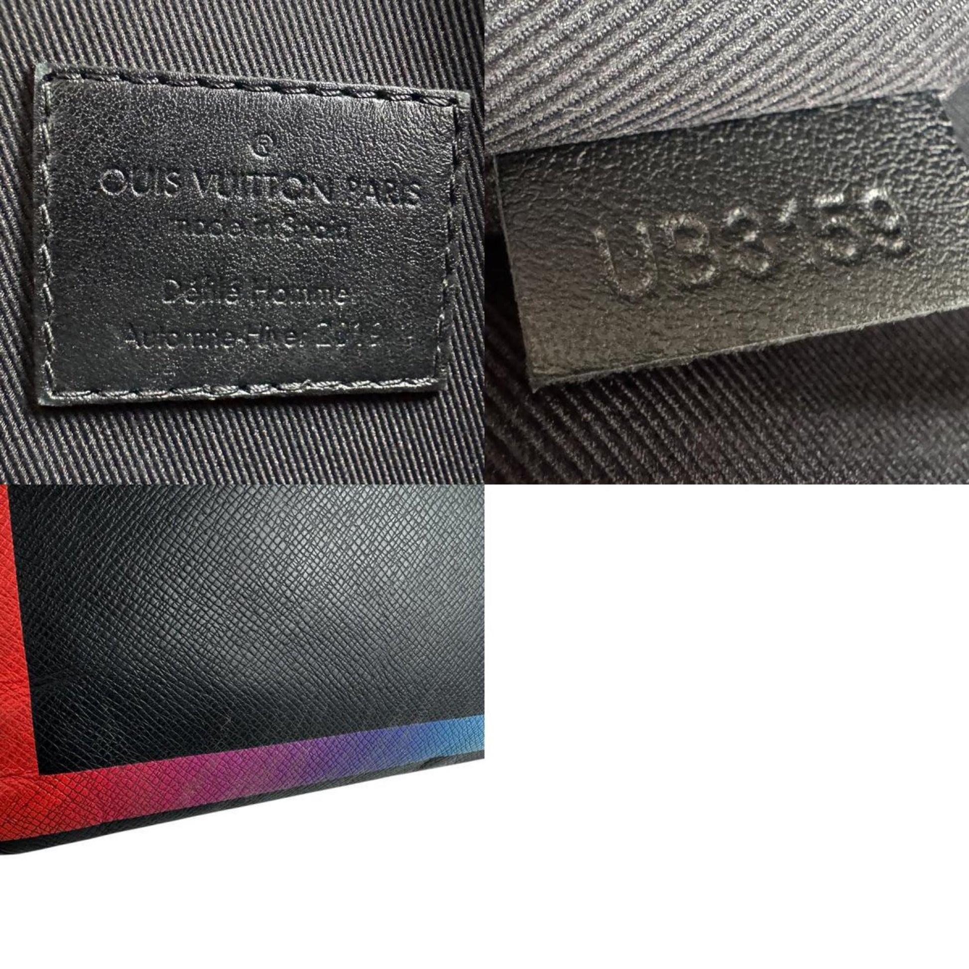 Louis Vuitton Pochette A4, Black, Leather, clutch
