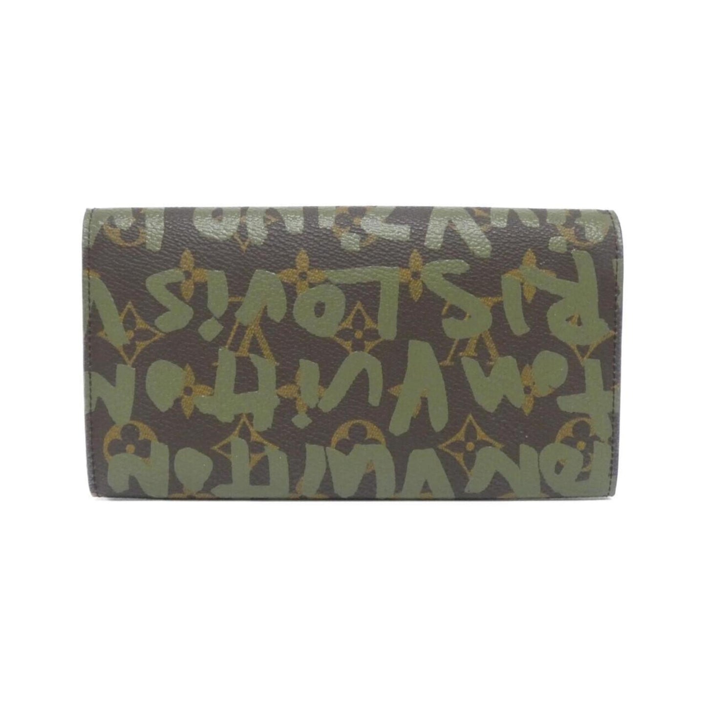 Louis Vuitton Porte Monnaie Credit, Brown, Canvas, wallet