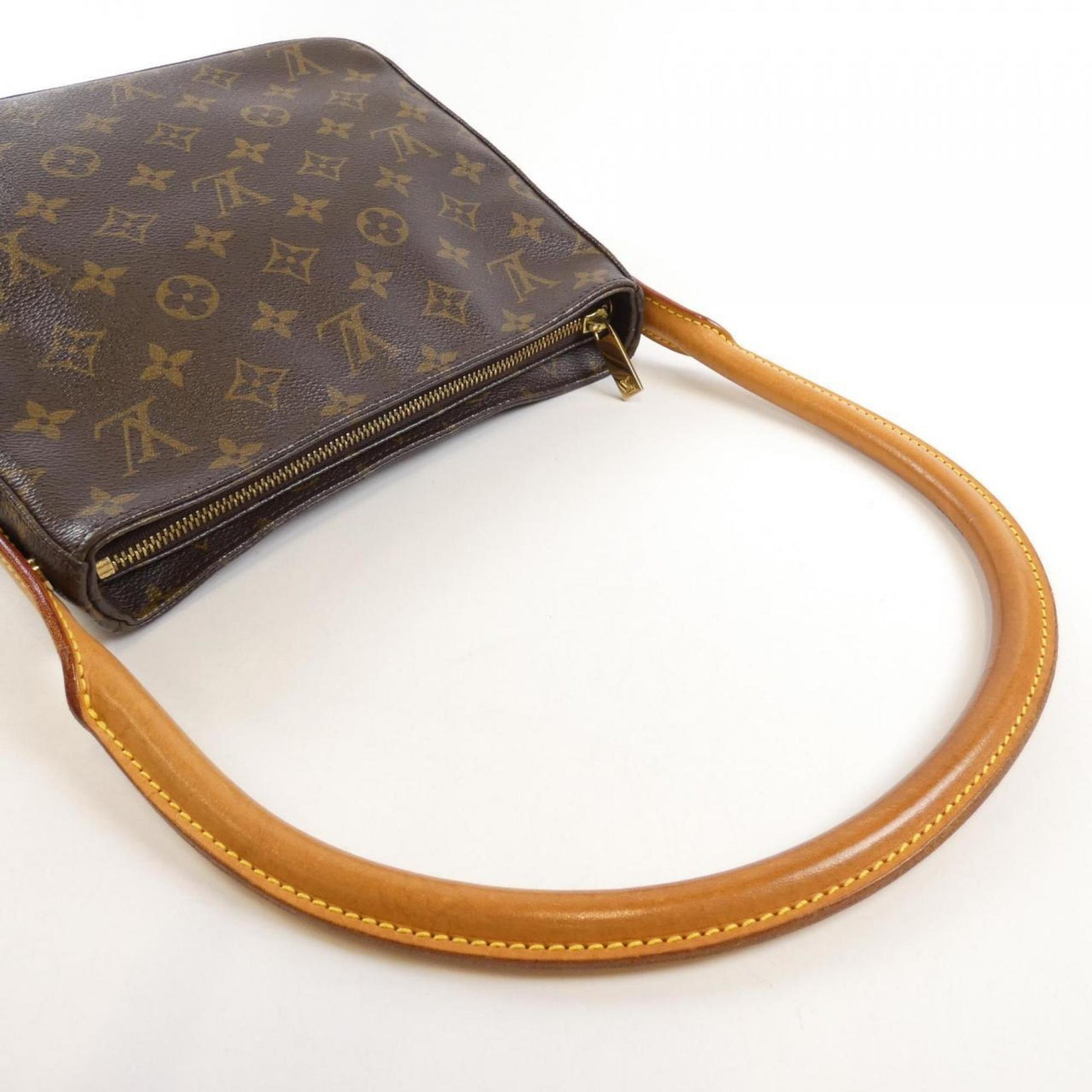 Louis Vuitton Looping MM, Brown, Canvas, shoulder