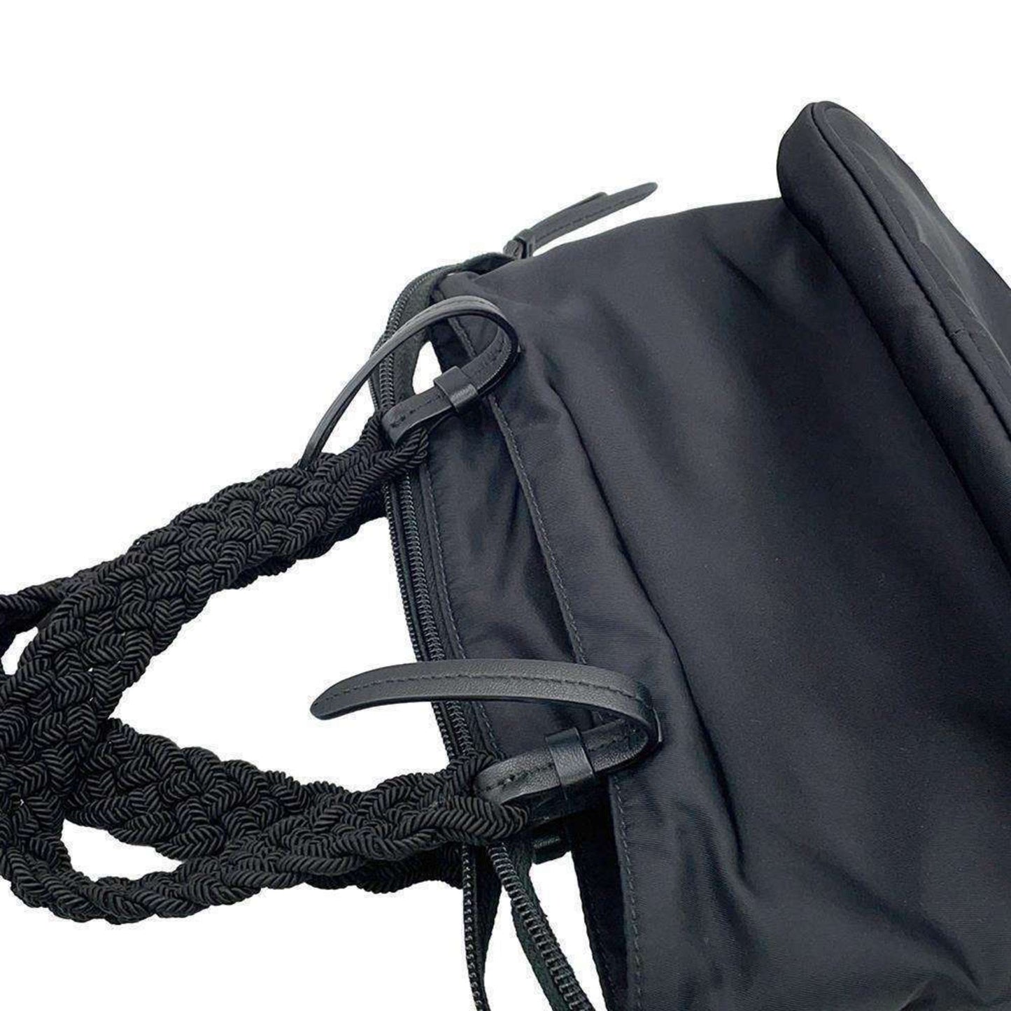 Prada, Black, NYLON, handbag