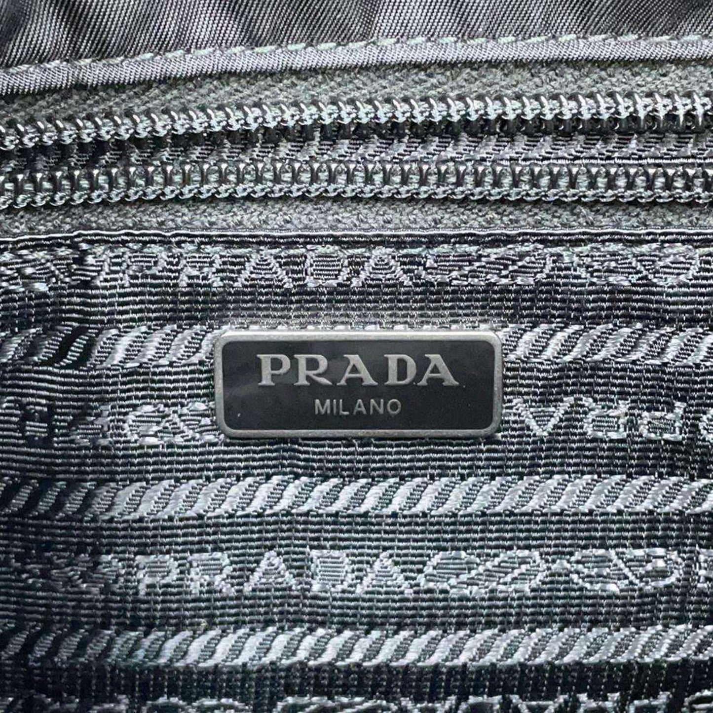 Prada, Black, NYLON, handbag