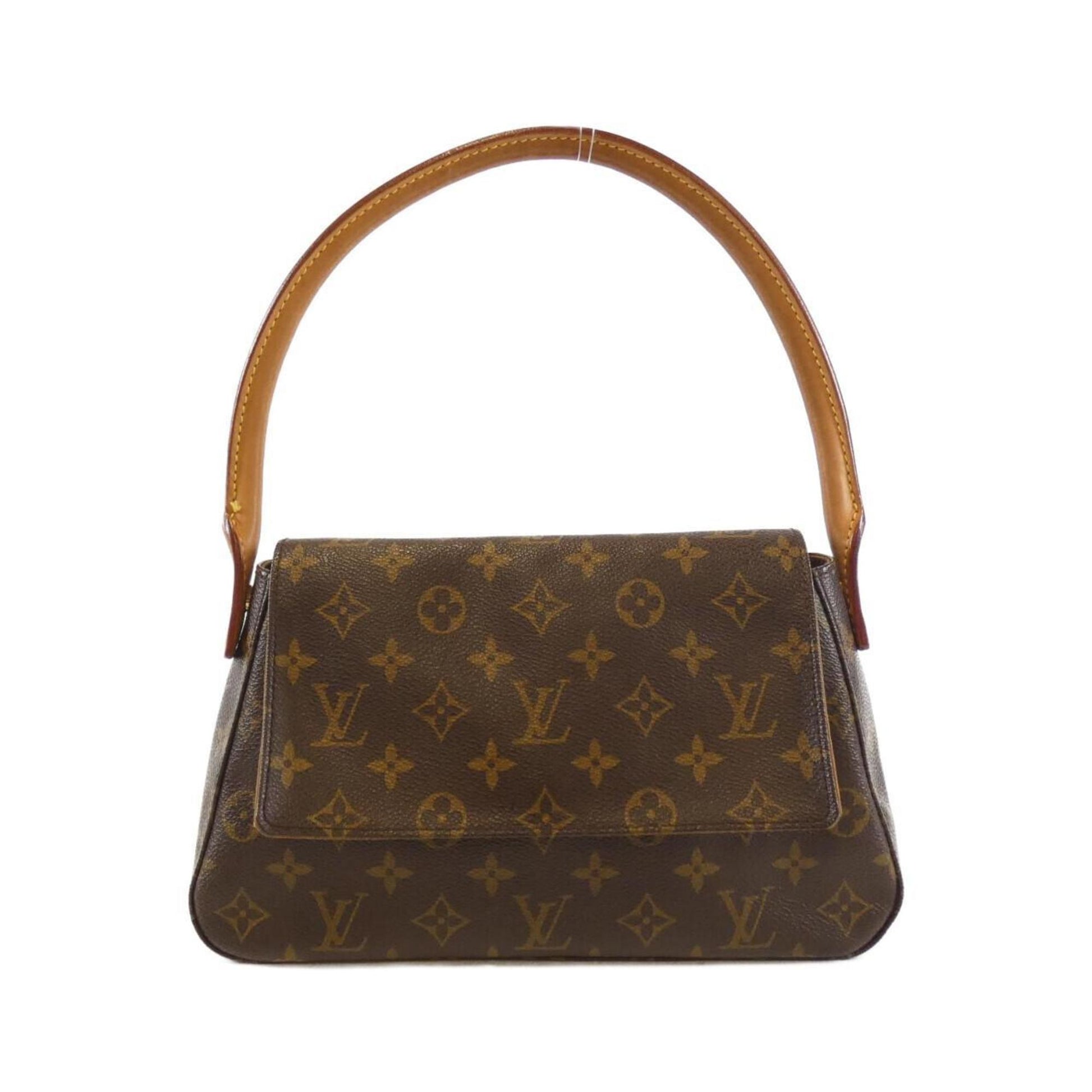Louis Vuitton Mini looping, Brown, Canvas, shoulder