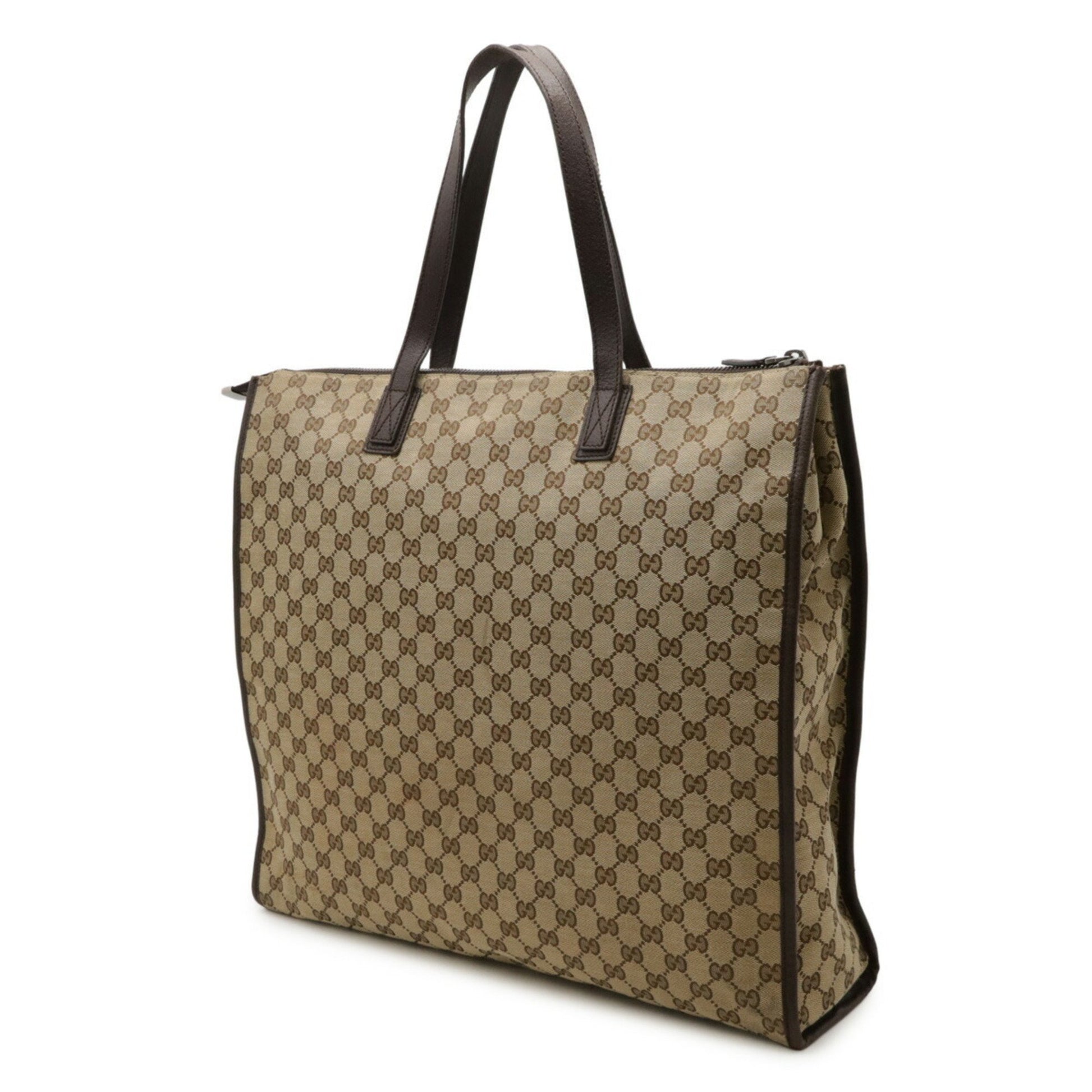 Gucci GG canvas, Brown, Canvas, tote