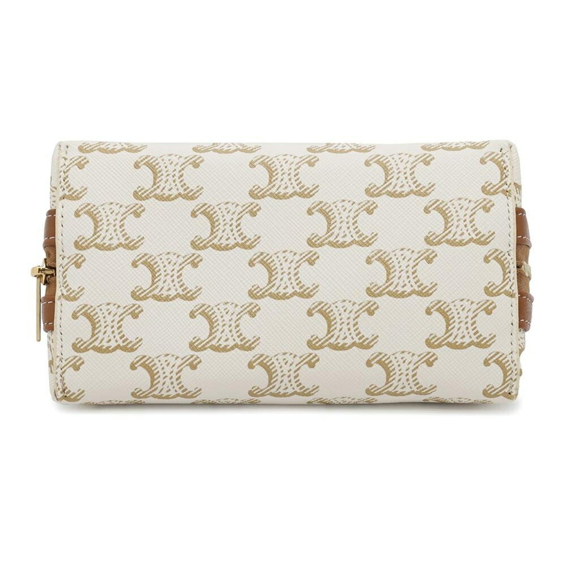 Céline Triomphe, Brown, Canvas, clutch