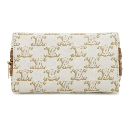 Céline Triomphe, Brown, Canvas, clutch