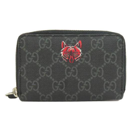Gucci GG Supreme, Black, Canvas, wallet
