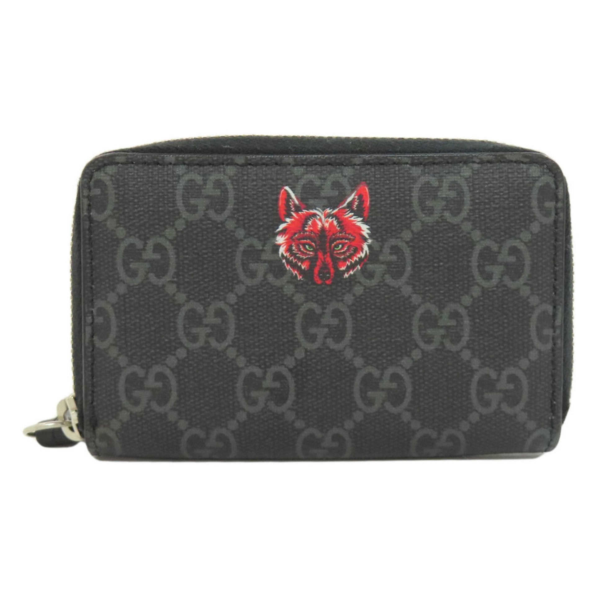 Gucci GG Supreme, Black, Canvas, wallet