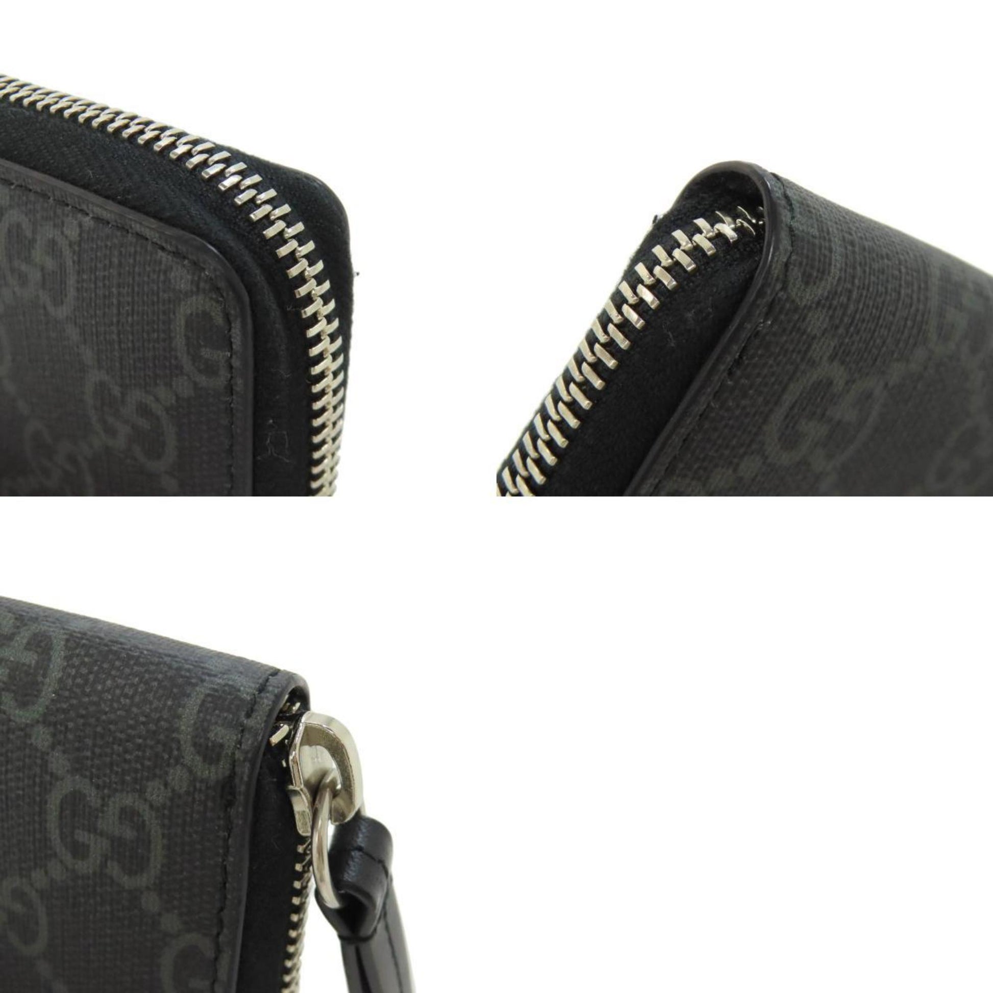 Gucci GG Supreme, Black, Canvas, wallet