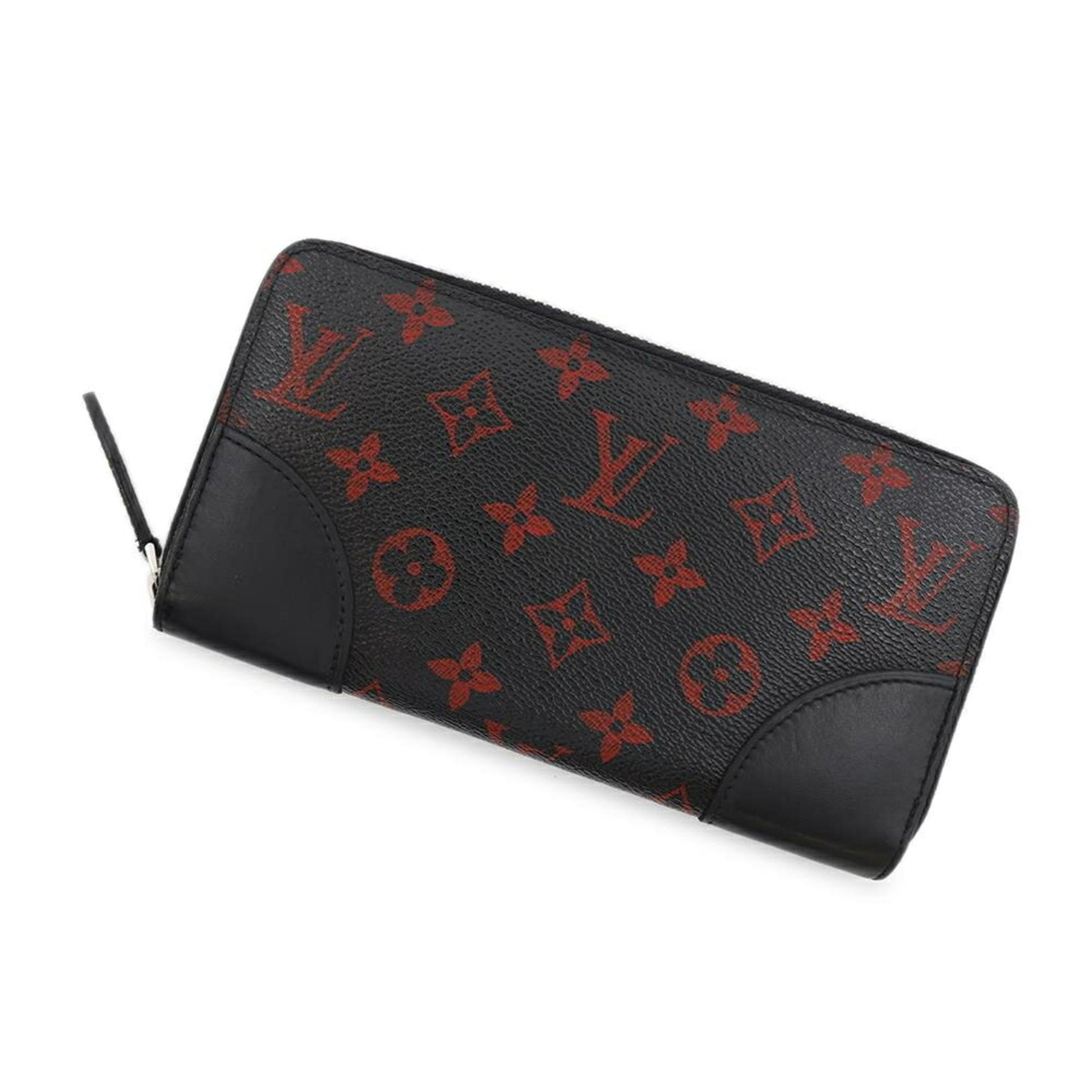 Louis Vuitton Monogram, Black, Canvas, wallet