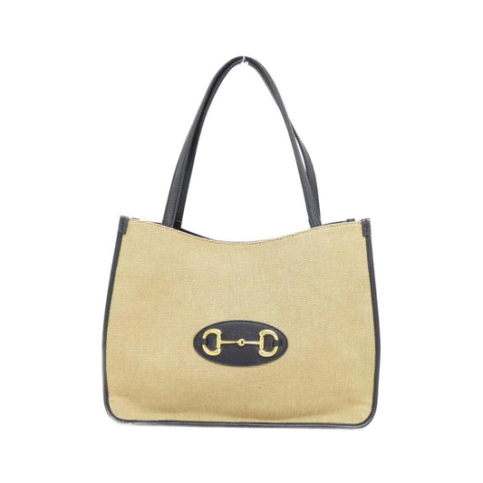 Gucci Horsebit, Beige, Canvas, handbag