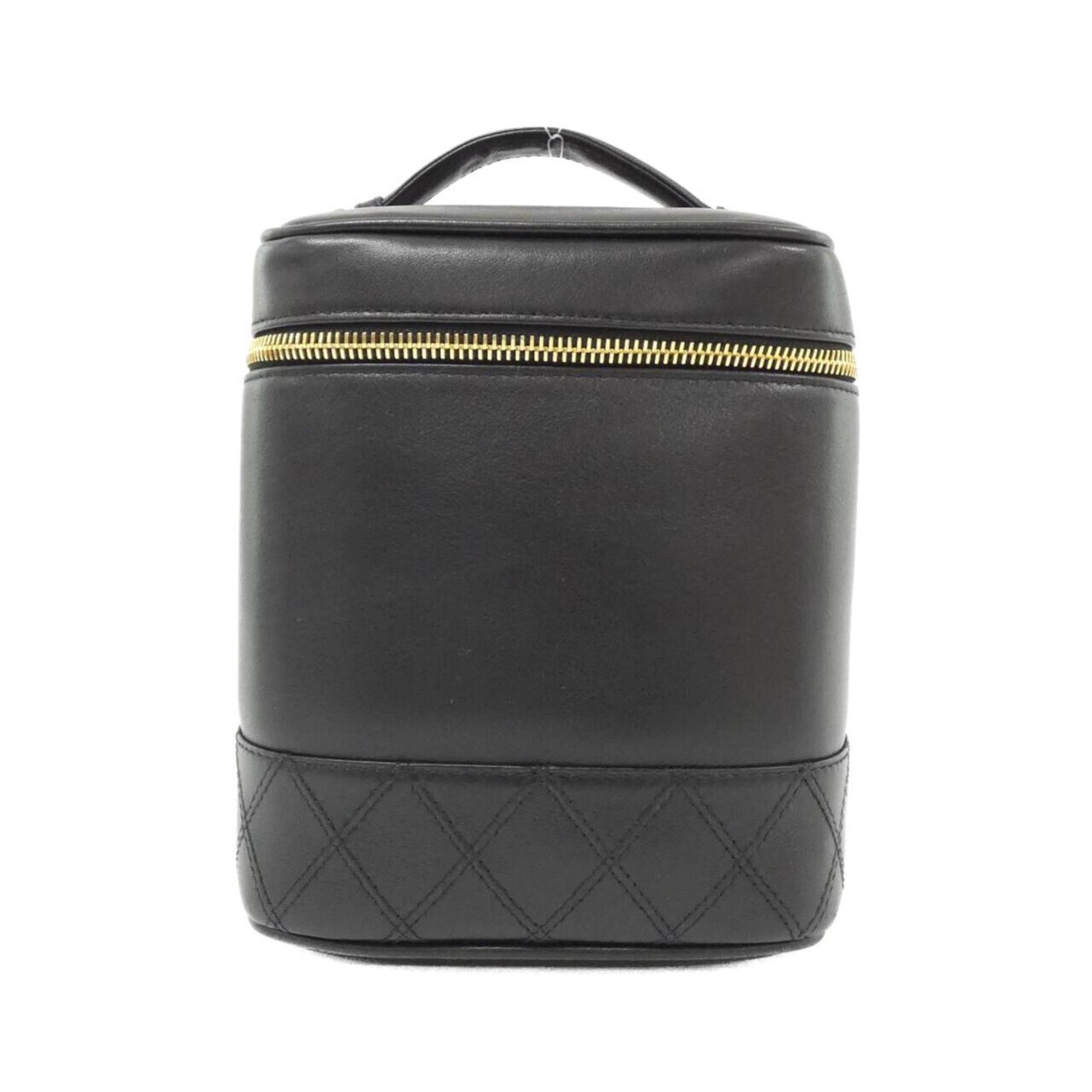 Chanel Vanity, Black, Leather, clutch