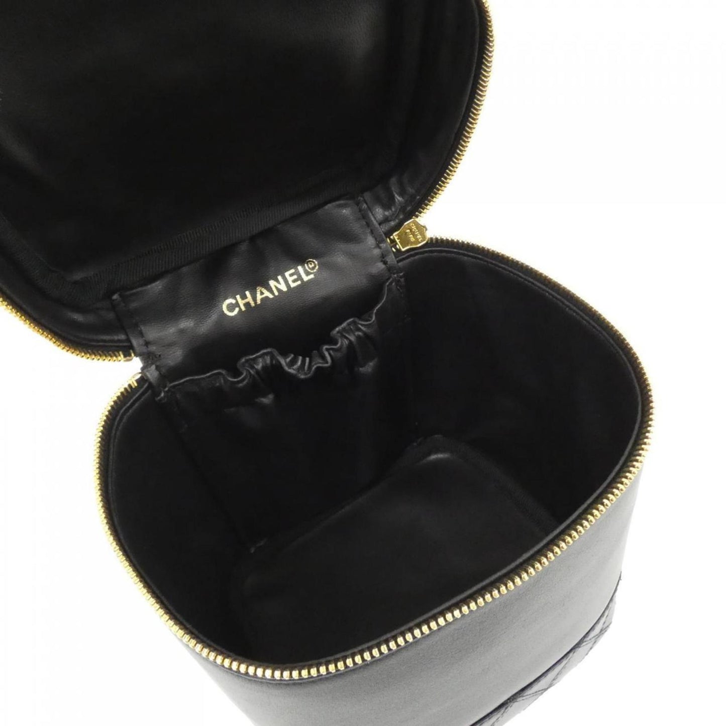 Chanel Vanity, Black, Leather, clutch