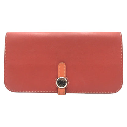 Hermès Dogon, Red, Leather, wallet