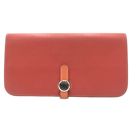 Hermès Dogon, Red, Leather, wallet