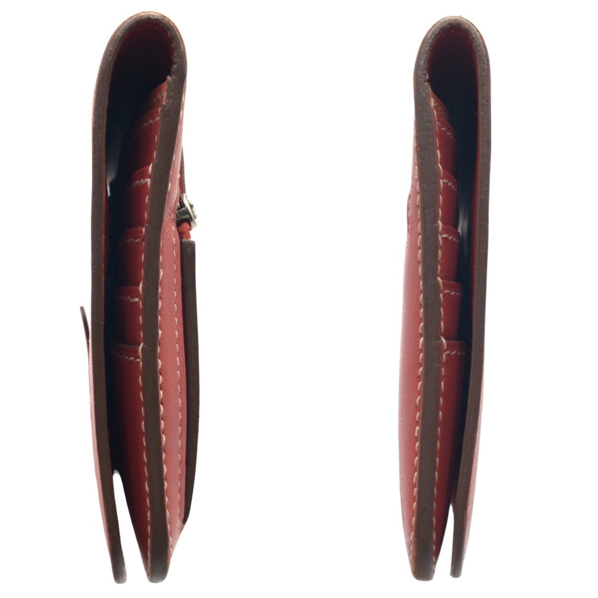 Hermès Dogon, Red, Leather, wallet