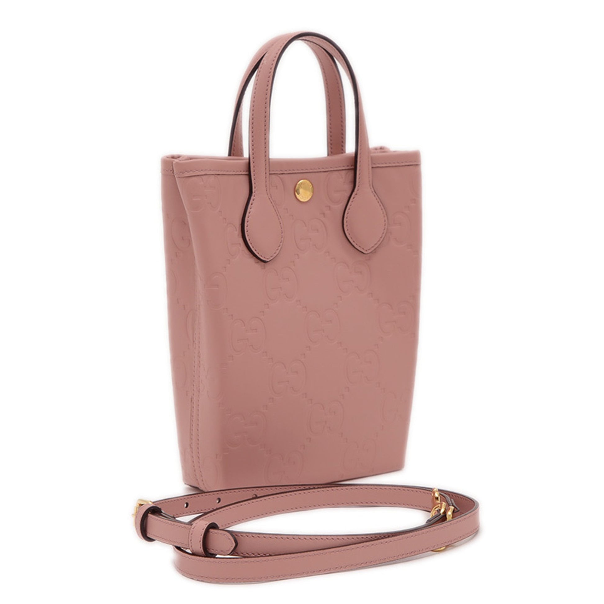 Gucci GG Jumbo, Pink, Leather, shoulder