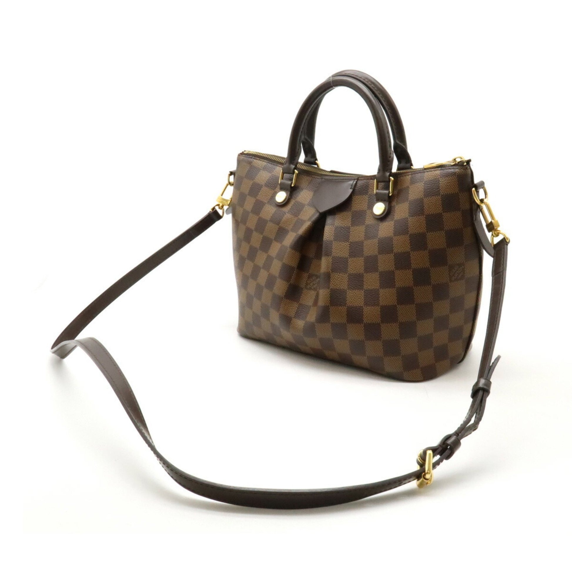 Louis Vuitton Siena, Brown, Canvas, handbag