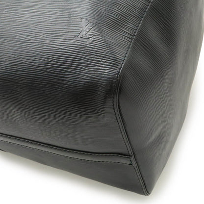 Louis Vuitton Keepall 60, Black, Leather, travel