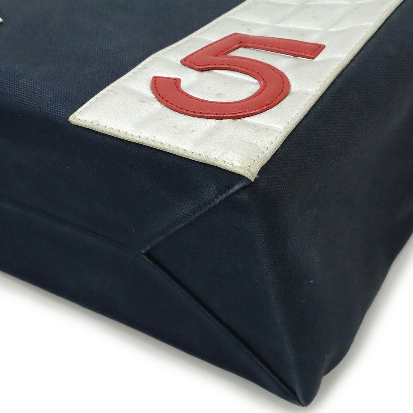 Chanel Numero 5, Navy, Canvas, tote