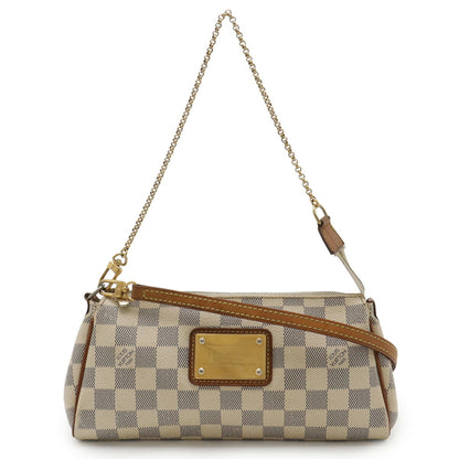 Louis Vuitton Eva, White, Canvas, shoulder