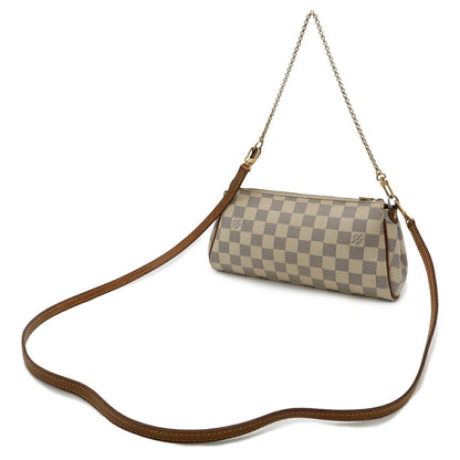 Louis Vuitton Eva, White, Canvas, shoulder
