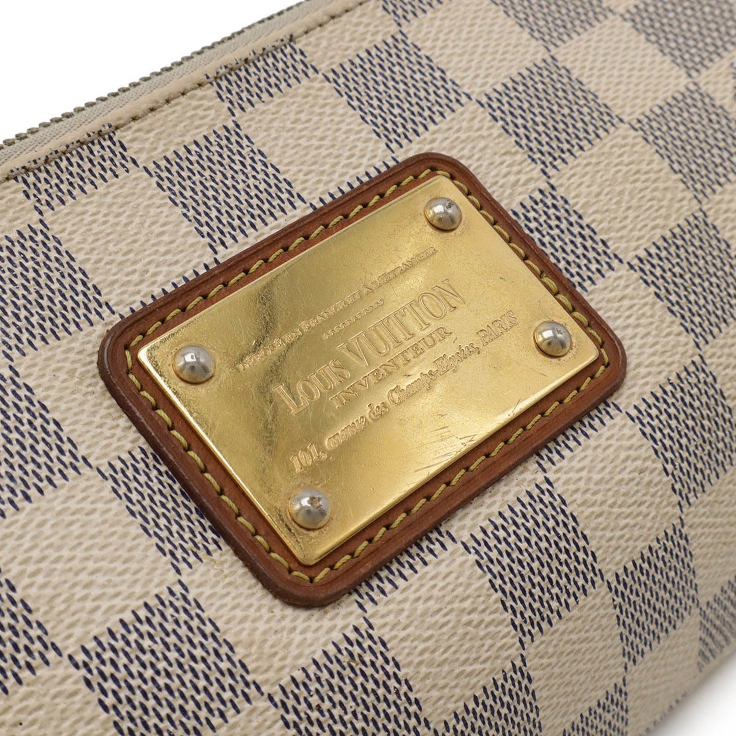 Louis Vuitton Eva, White, Canvas, shoulder