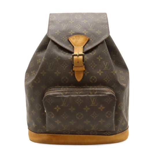 Louis Vuitton Montsouris GM, Brown, Canvas, backpack