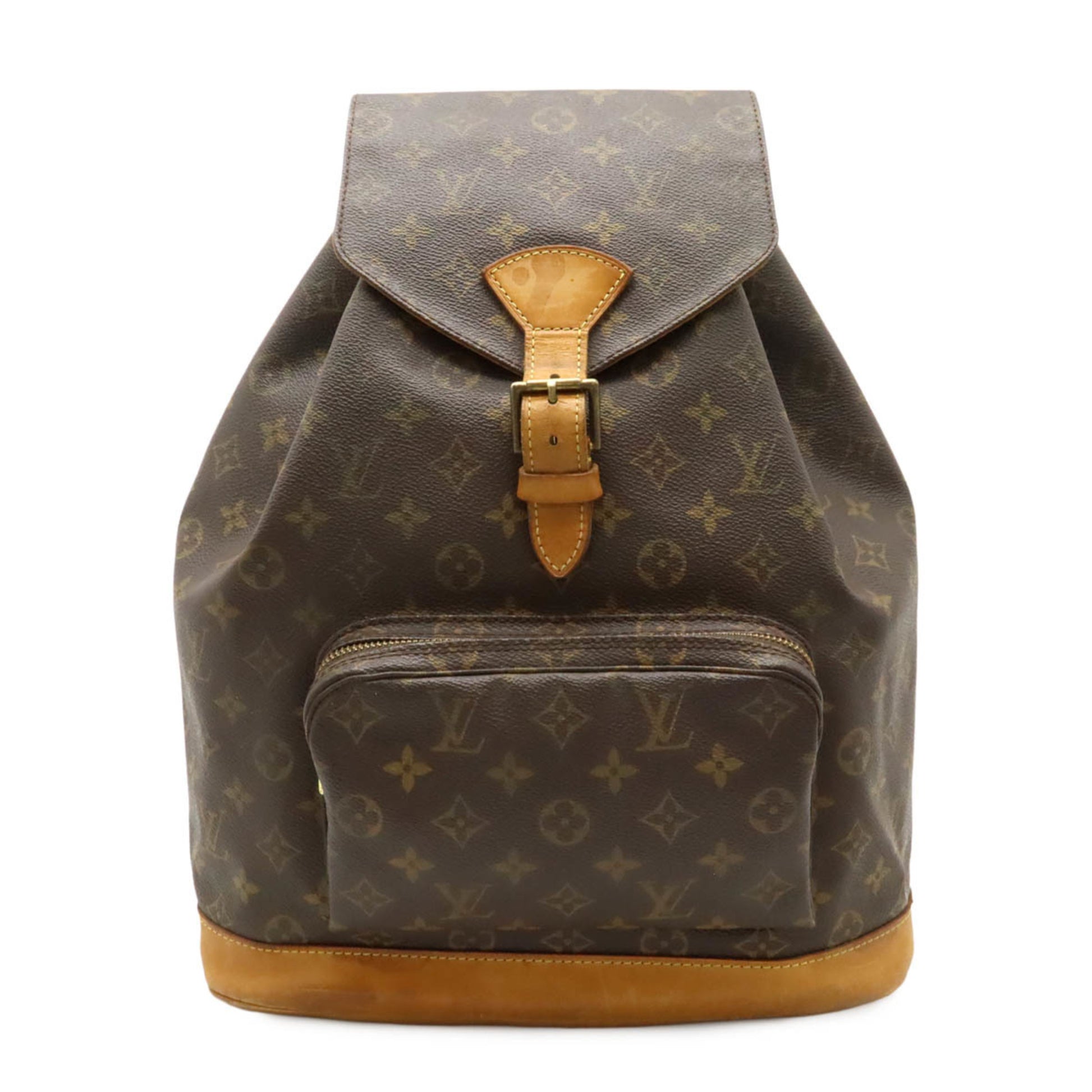 Louis Vuitton Montsouris GM, Brown, Canvas, backpack