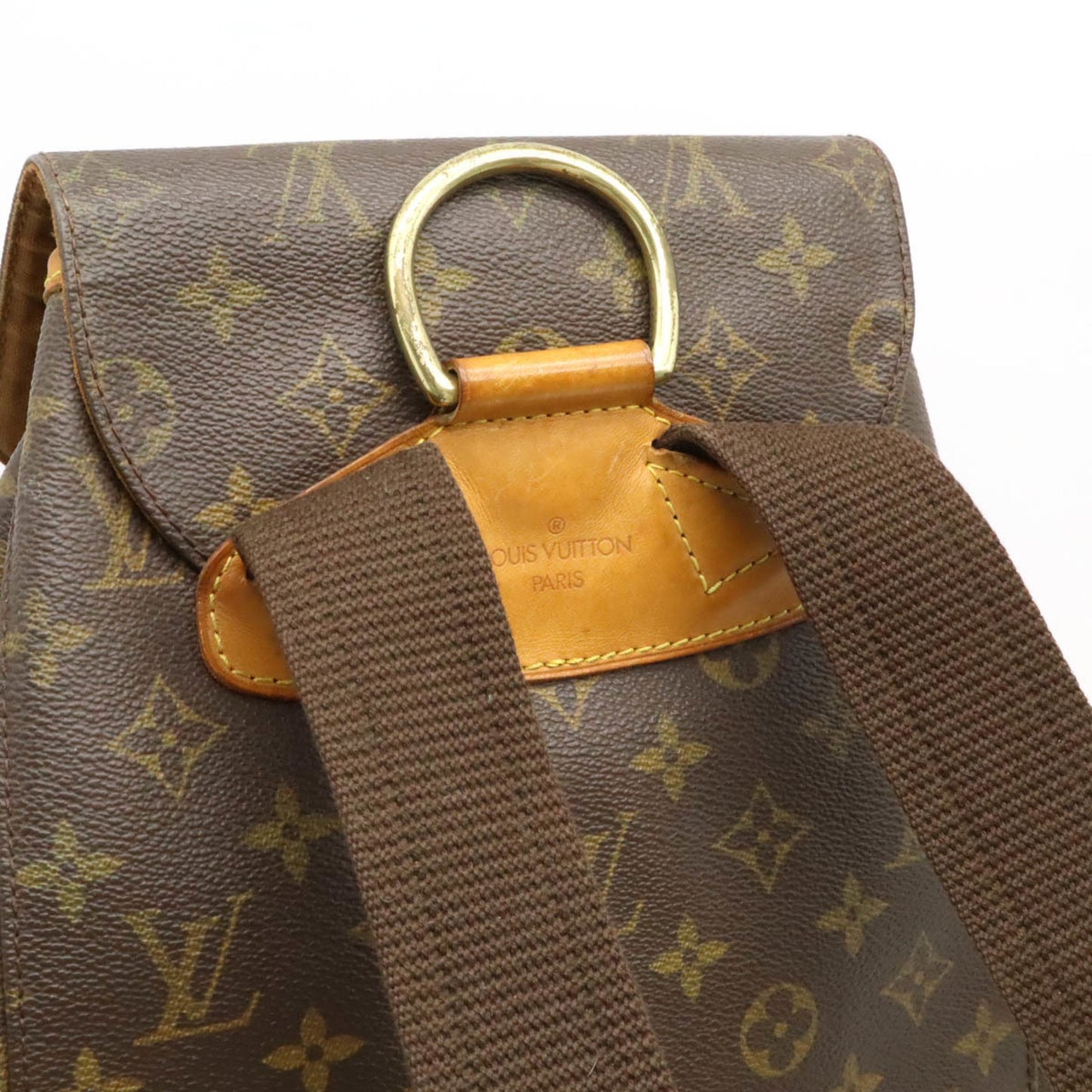 Louis Vuitton Montsouris GM, Brown, Canvas, backpack