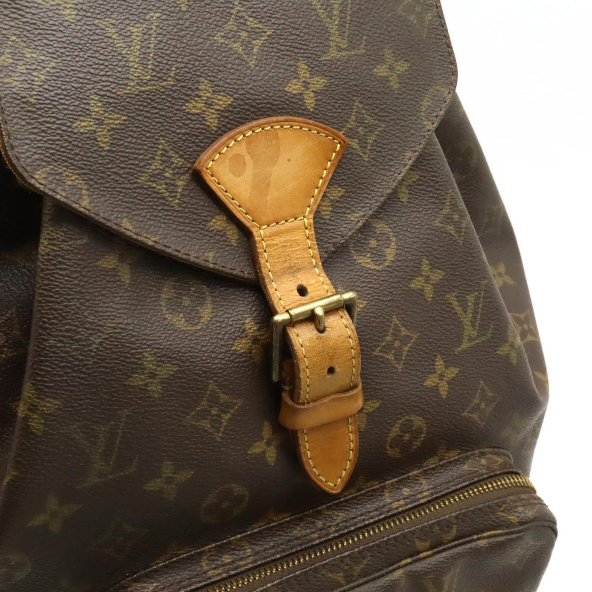 Louis Vuitton Montsouris GM, Brown, Canvas, backpack
