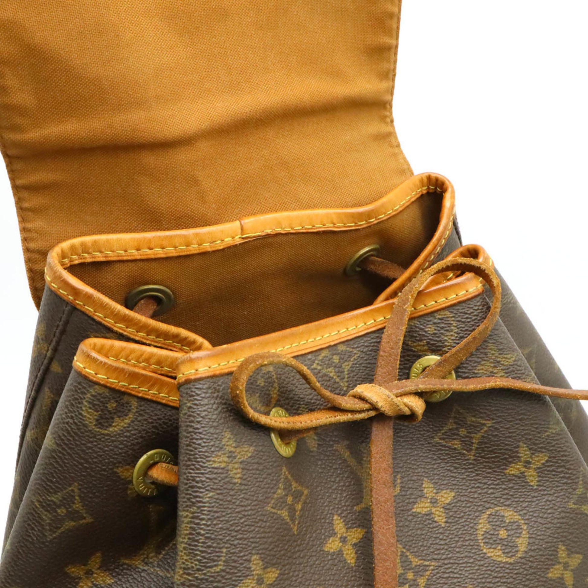 Louis Vuitton Montsouris GM, Brown, Canvas, backpack