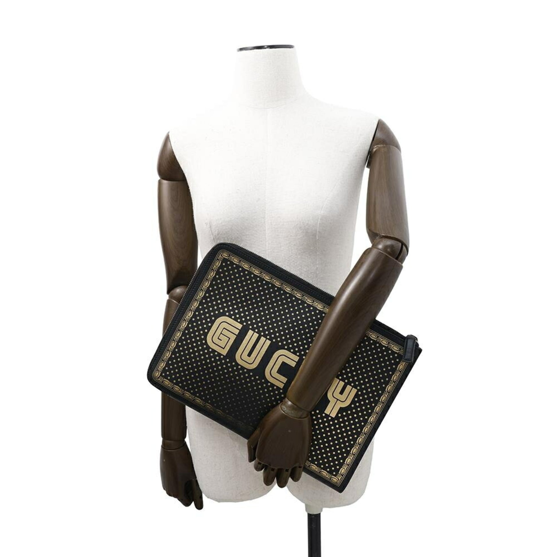Gucci, Black, Leather, clutch