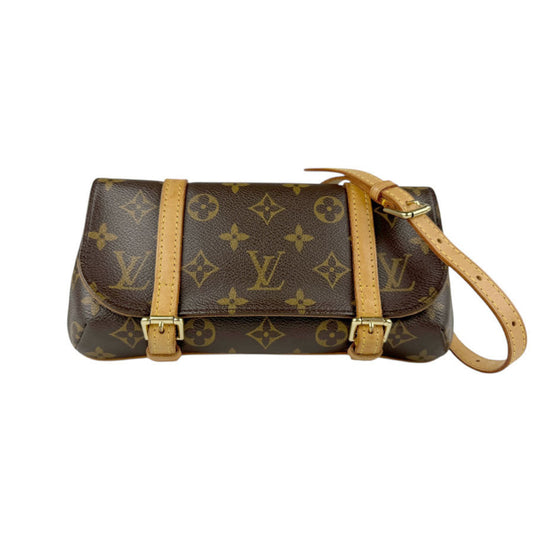 Louis Vuitton Marelle, Brown, Canvas, shoulder