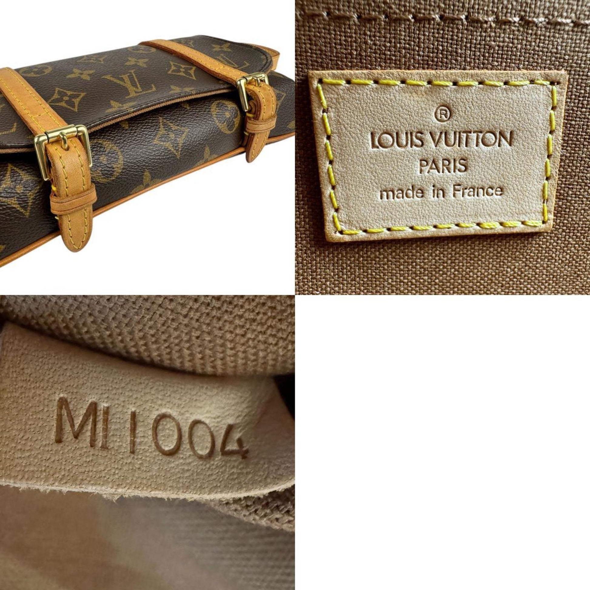 Louis Vuitton Marelle, Brown, Canvas, shoulder