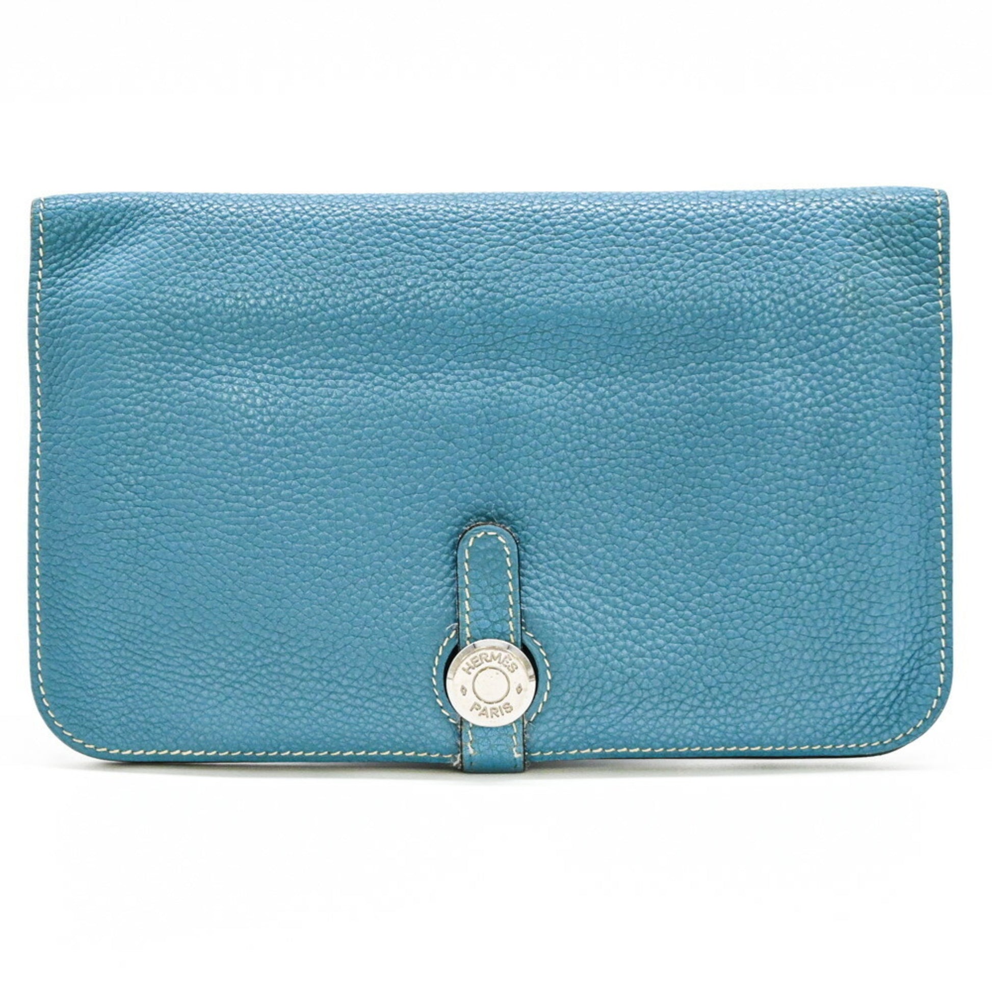 Hermès Dogon, Blue, Leather, wallet