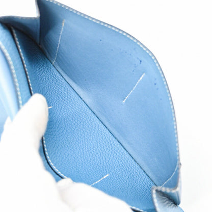 Hermès Dogon, Blue, Leather, wallet
