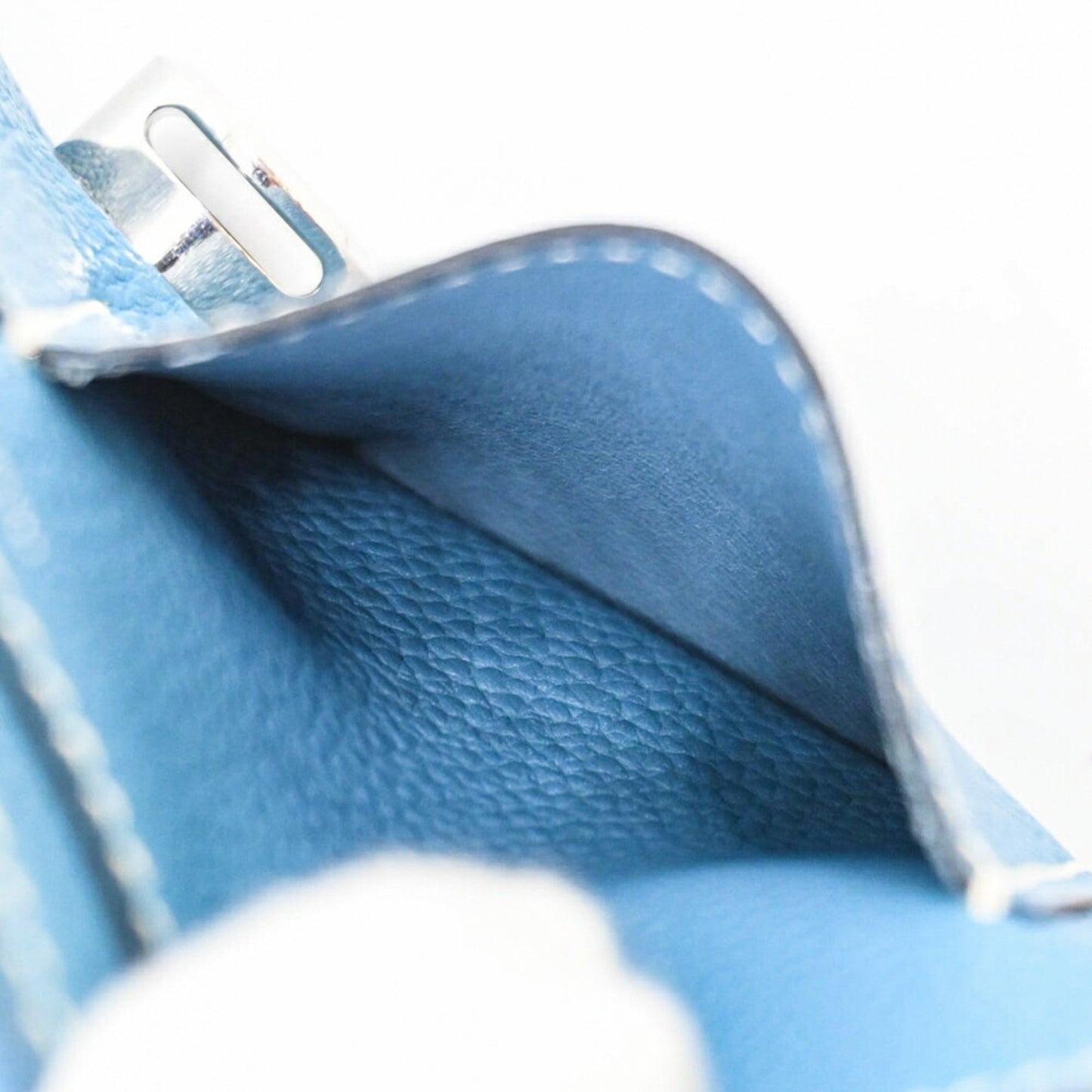 Hermès Dogon, Blue, Leather, wallet