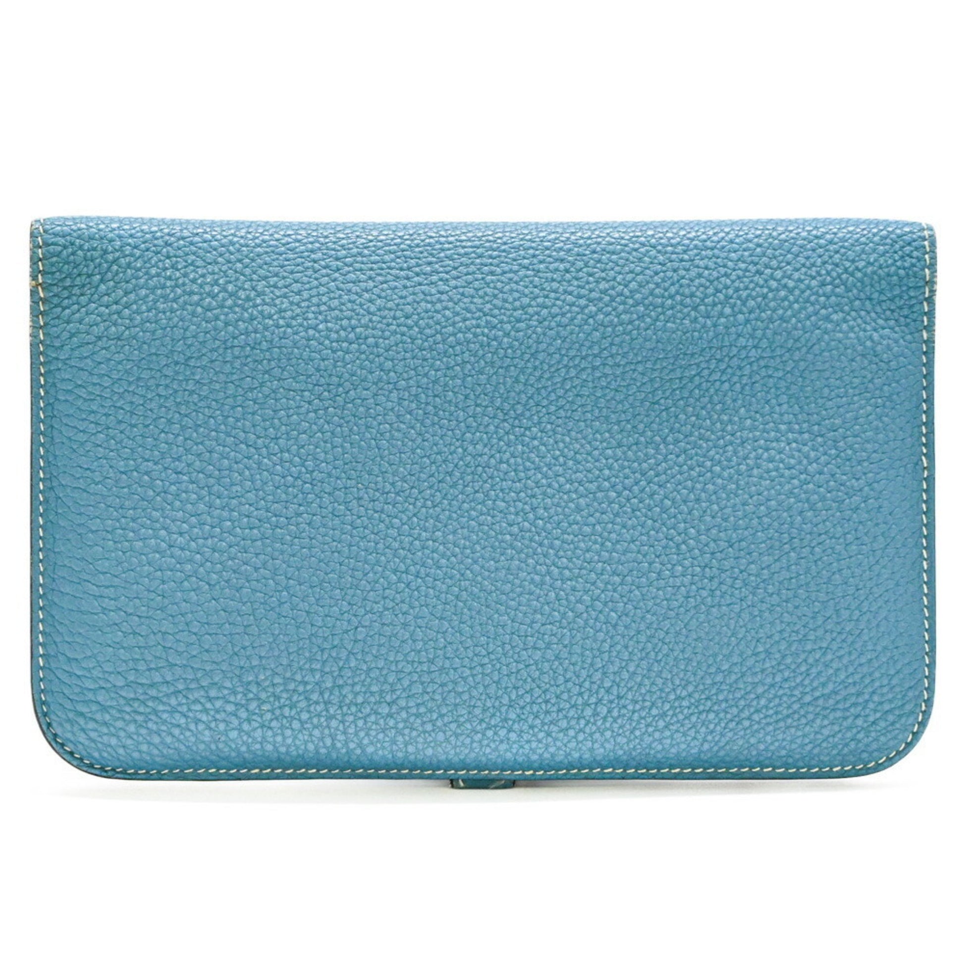 Hermès Dogon, Blue, Leather, wallet