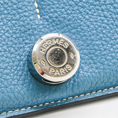 Hermès Dogon, Blue, Leather, wallet