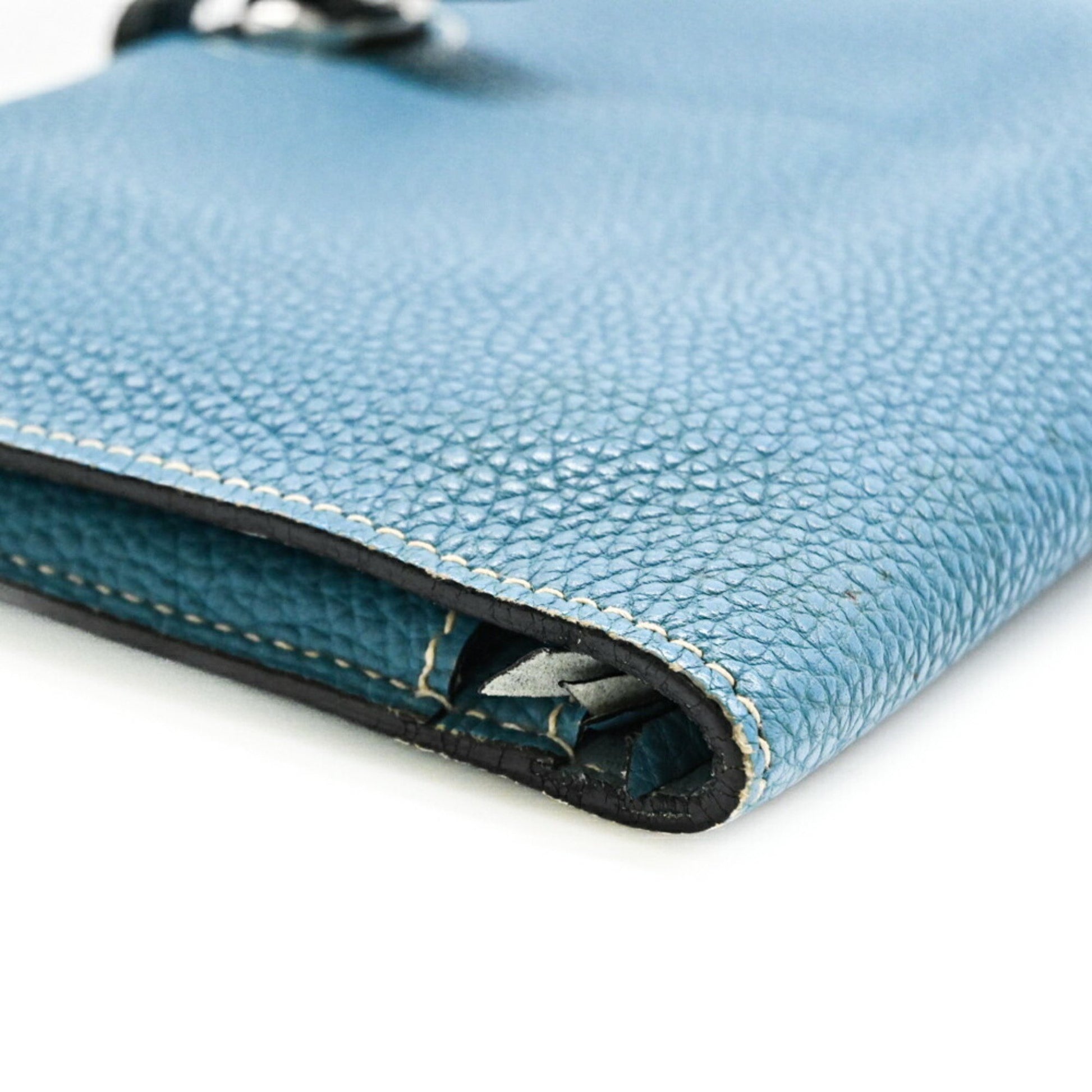 Hermès Dogon, Blue, Leather, wallet
