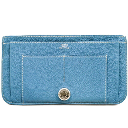 Hermès Dogon, Blue, Leather, wallet
