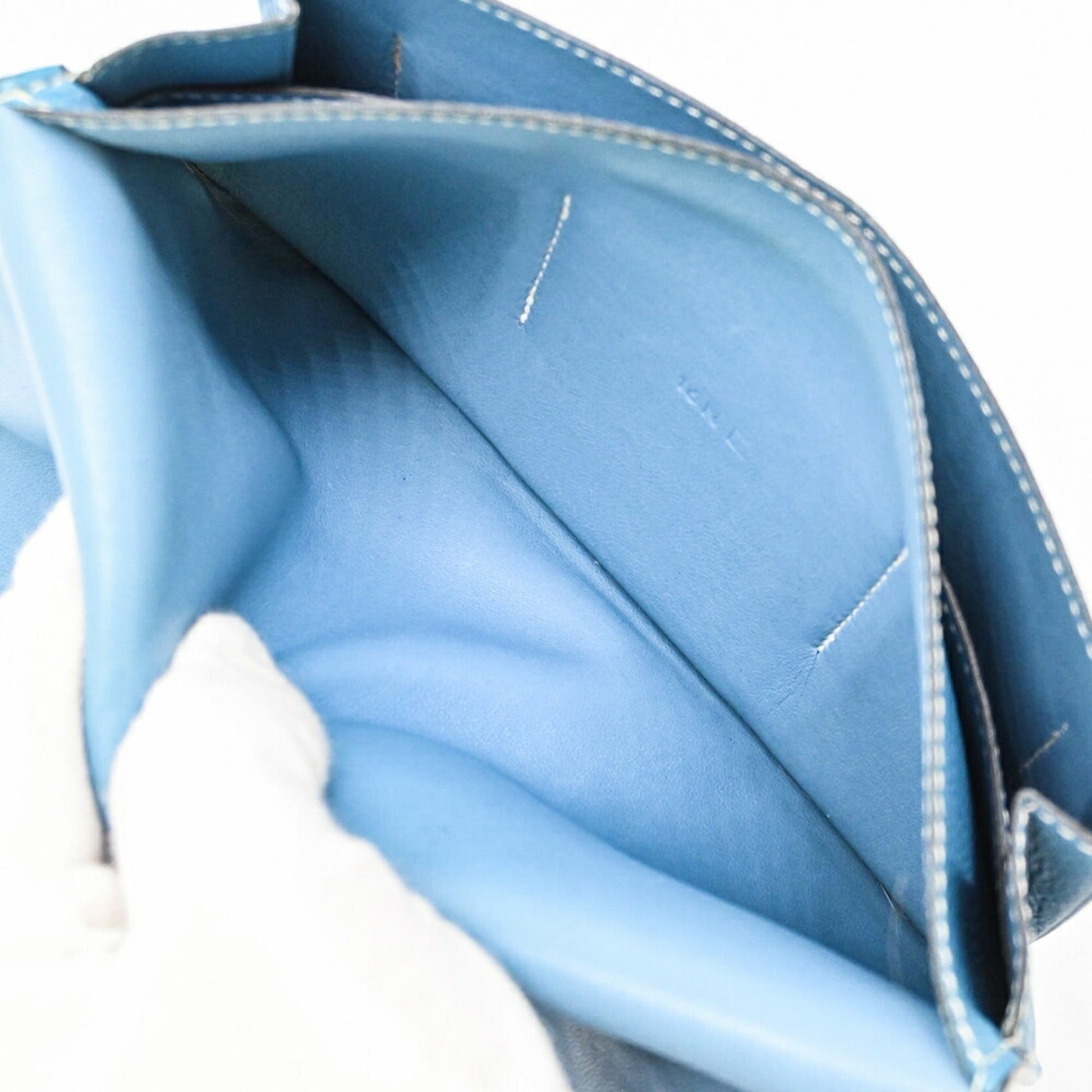Hermès Dogon, Blue, Leather, wallet