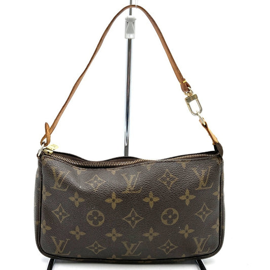 Louis Vuitton Pochette Accessoire, Brown, Canvas, clutch