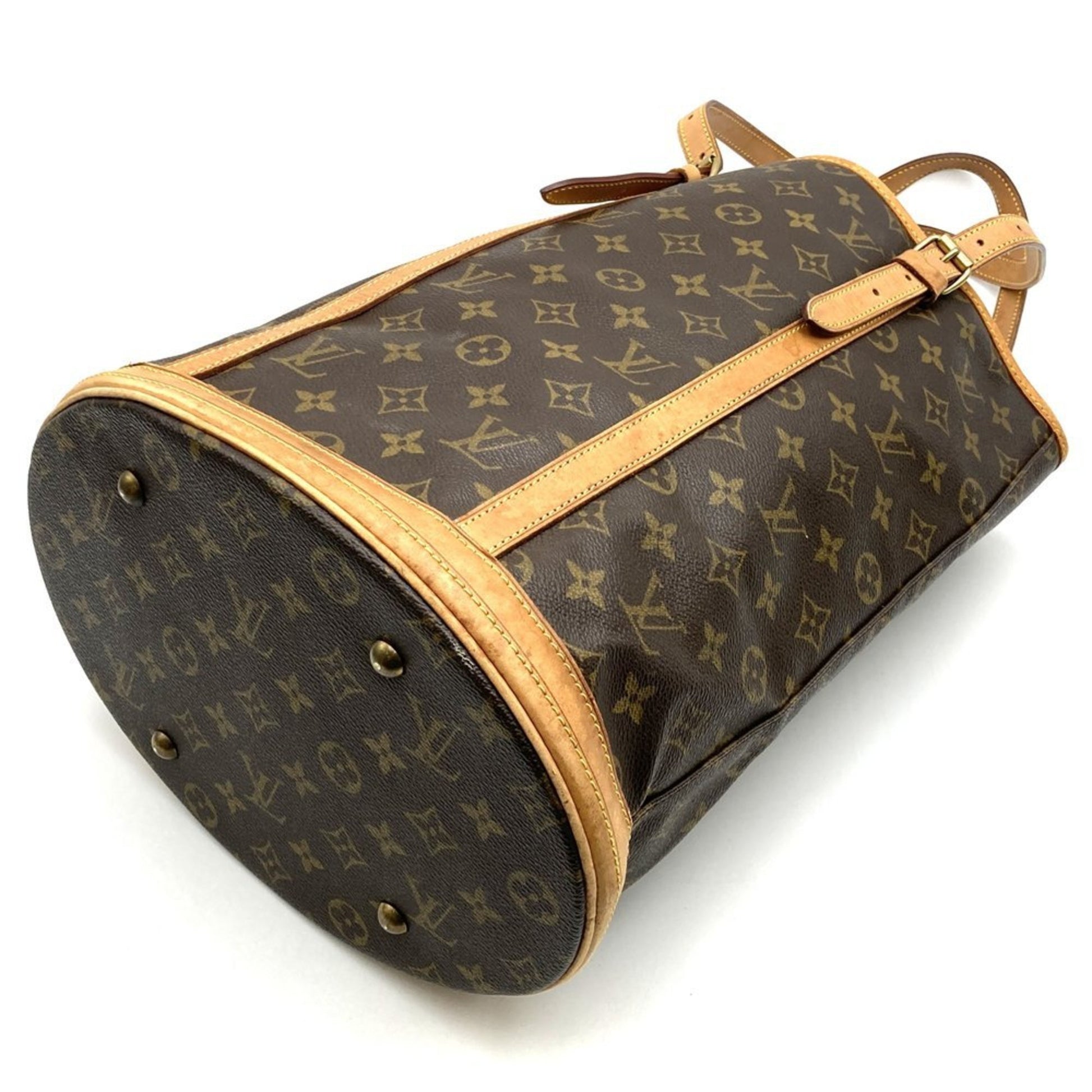 Louis Vuitton Bucket GM, Brown, Canvas, tote